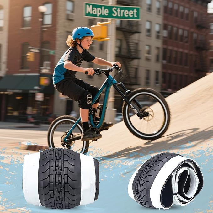 SIMEIQI 26x2.35 20x2.35 Inch Cruiser Beach Bike Tire Black White Wall or Brown Cream Wall Folding Replacement Bicycle Tire for Hybrid City Commuter Trail