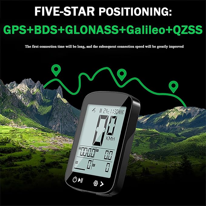Bike Computer for Trek Domane AL 5 Gen 3 2023, Water-Resistant Wireless GPS Bike Computer Auto Backlight Cycling Computer with Speedometer, Odometer for Road Bike, MTB