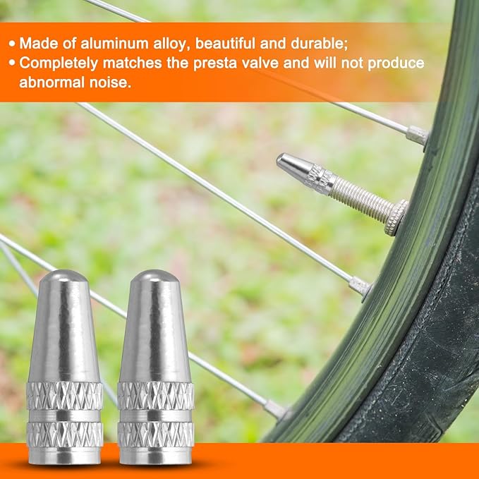 HARFINGTON Bike Valve Caps Anodized Aluminum Road Bicycle Air Tire Valve Caps Dust Caps for MTB Road Racing Bicycle
