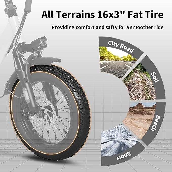 Electric Bike for Adults, 750W Long Range Foldable Ebike with One/Dual Removable Battery, 40-120 Mile/25-30MPH, 20"/16“ Fat Tire Electric Bicycle