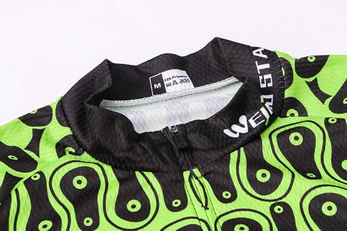 Weimostar Men's Cycling Jersey Short Sleeve Bike Clothing Multicolored Diamond