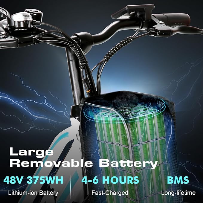 Vivi Electric Bike for Adults 1000W Peak Commuter Ebike, 26" Electric City Cruiser Bicycle 22MPH Ebikes for Adults with 48V Removable Battery, Up to 50 Miles, 7 Speed, SGS Certified to UL2849 | 750W Peak Motor, 22MPH, Up to 50 Miles, LCD-Display, Cruis...