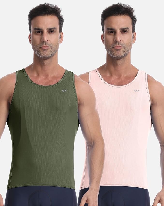 Lo.gas Sleeveless Cycling Jersey Men, Biking Base Layer Breathable and Lightweight with Back Pocket Sports Vest
