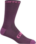 Giro Seasonal Merino Wool Adult Cycling Socks - Dark Cherry/Raspberry (2024), Large