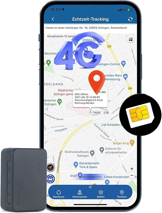 GPS Tracker Hidden Tracker Device for Vehicles, Mini GPS Tracker for Car Kids, 15-30 Days Battery Life, Anti-Lost/Anti-Theft Real-time Mini Tracking Device for Cars, Vehicles, Kids, Elderly, Bikes
