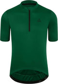 Men's Cycling Jersey Short Sleeves Bike Jersey 1/3 Zipper Solid Color Club Fit, Biking Cycling Shirt Zipper Pocket