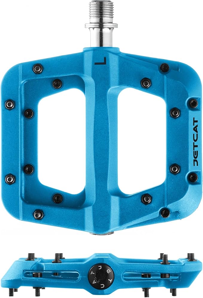 Mountain Bike Pedals Flat - MTB Pedals Flat, Bicycle Pedals for BMX/MTN/Road/Gravel/EBike, BMX Pedals, Platform Pedals, Adults & Kids Bike Replacement Upgrades Parts 9/16