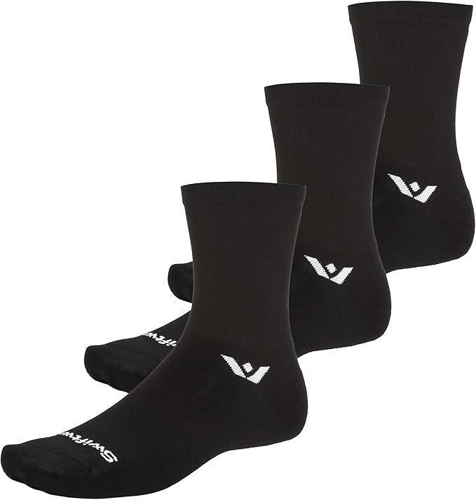 Swiftwick - ASPIRE Mid-Crew Cycling Socks, Maximum Breathability, Moisture Wicking