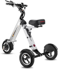 TopMate ES32 Electric Scooter 3 Wheels Foldable Trike with Seat for Adults, Light Weight Mobility with Reverse Function and Key Switch, 10 Inch Pneumatic Tires Tricycle