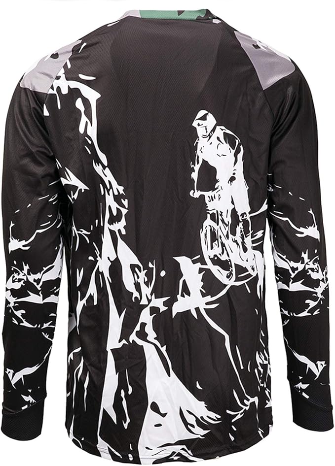PSPORT Men's Motocross Jersey Long Sleeve Motocross Shirt Men Mountain Dirt Bike Jersey Downhill Riding Racing Clothing Tops