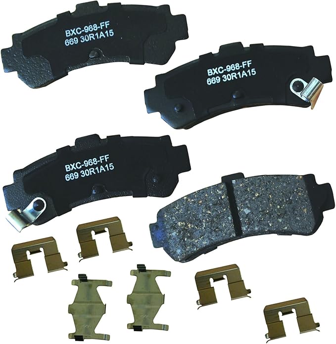 Bendix Premium SBC669 Ceramic Rear Brake Pads for Nissan 200SX 1998-1995, Lucino 2000-1996, Sentra 1999-1995