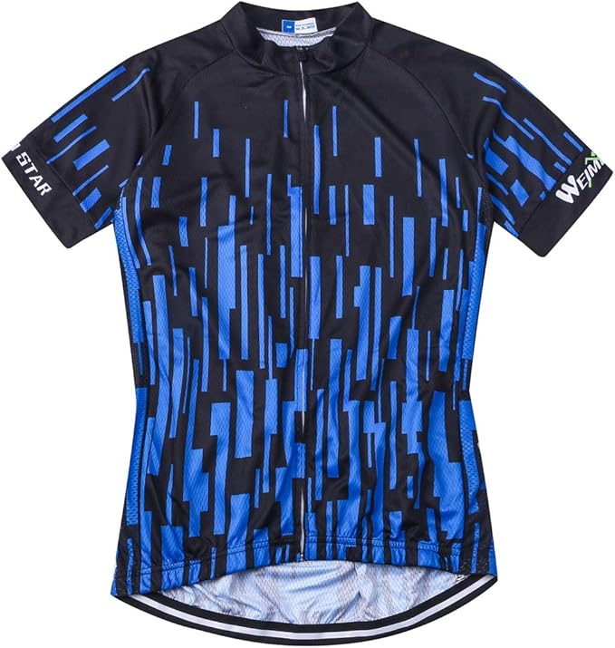 Weimostar Men's Cycling Jersey Short Sleeve Bike Clothing Multicolored Diamond