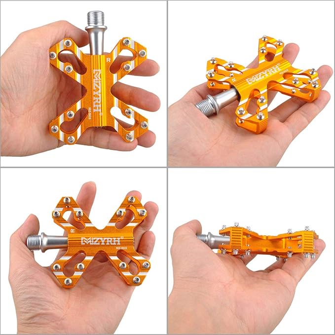 ThinkTop 3 Bearing Ultralight MTB BMX Road Mountain Bike Pedals Platform Flat Aluminum Sealed Ever Lubricate Bearing Axle 9/16 Inch