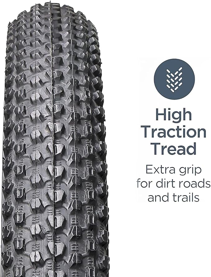 Hycline Mountain Bike Tire: 20/24/26/27.5-inch Folding Replacement High-Performance Wear-Resistant Bicycle Tires for MTB Off-Road Bike