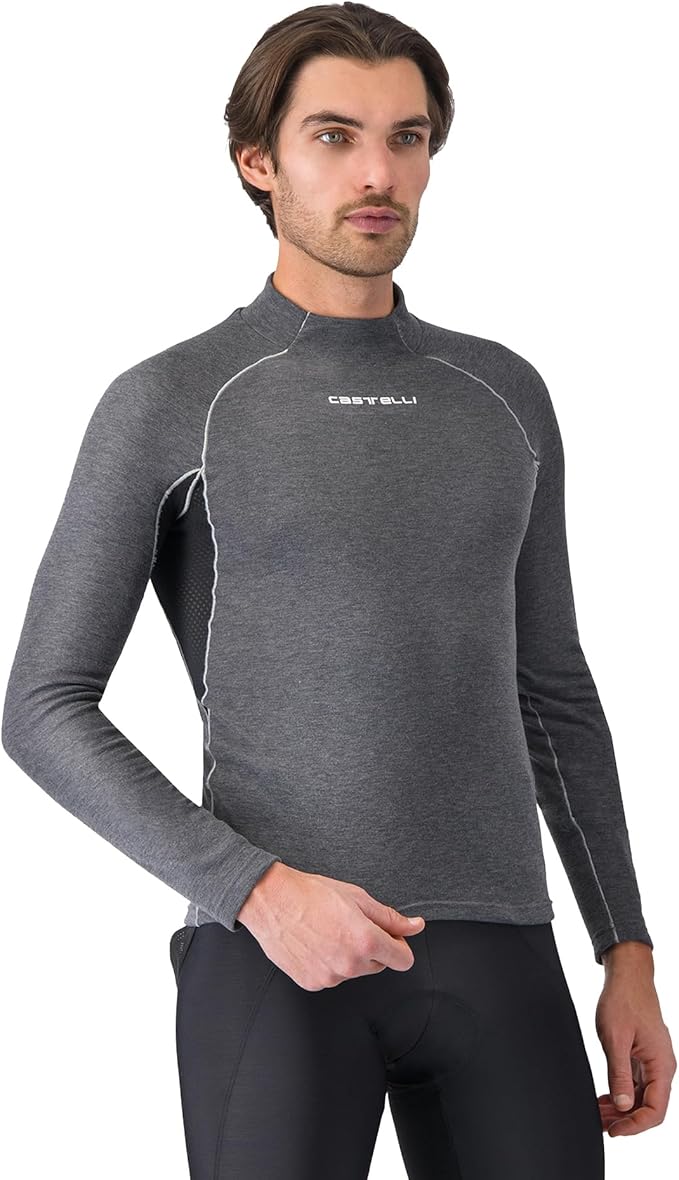 CASTELLI Men’s Flanders 2 Long Sleeve Baselayer, Premium Insulation & Breathability for Cold Road Cycling, Biking Rides