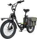 isinwheel U7 E Bike for Adults Electric Bike with Dual Cargo Rack, 48V 1000W Peak Ebikes for Adults, 7 Speed Gear, 20mph Step Thru Cruiser Electric Bicycles, 20" × 3“ Fat Tire Ebike