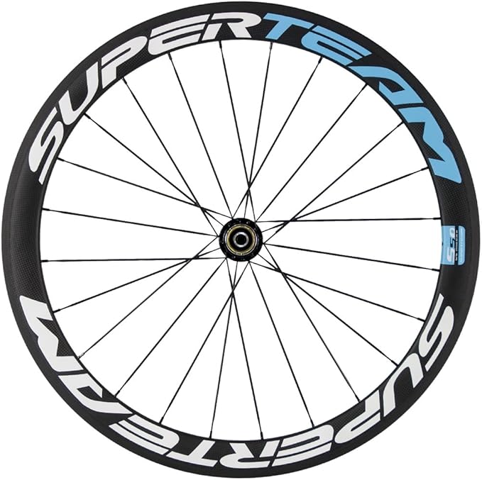 Superteam Carbon Fiber Road Bike Wheels 700C Clincher Wheelset 50mm Matte 23 Width
