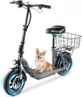Caroma Peak 1200W/800W Electric Scooter with Seat, 30 Miles Max Range, Electric Scooter Adults, Up to 20MPH Foldable Escooter with Basket,Key Start Adjustable E-Scooter