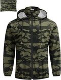 COOFANDY Men's Light Rain Jacket with Hood Packable Waterproof Raincoat Golf Rain Gear Travel Hiking Windbreaker