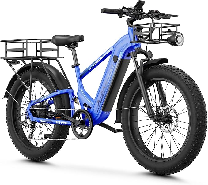LEONX M2 Pro Electric Bike,1800W Motor Electric Bike for Adults, 26'' x 4.0'' Fat Tire Ebike with 48V 17.5AH Battery, 36MPH 85Miles Long Range Electric Mountain Bike, Up to 110 Nm
