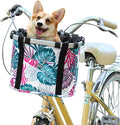 RAYMACE Bicycle Basket Dog Bike Handlebar Basket Front,Folding Detachable Quick Release Easy Install,Cycling Picnic Bag