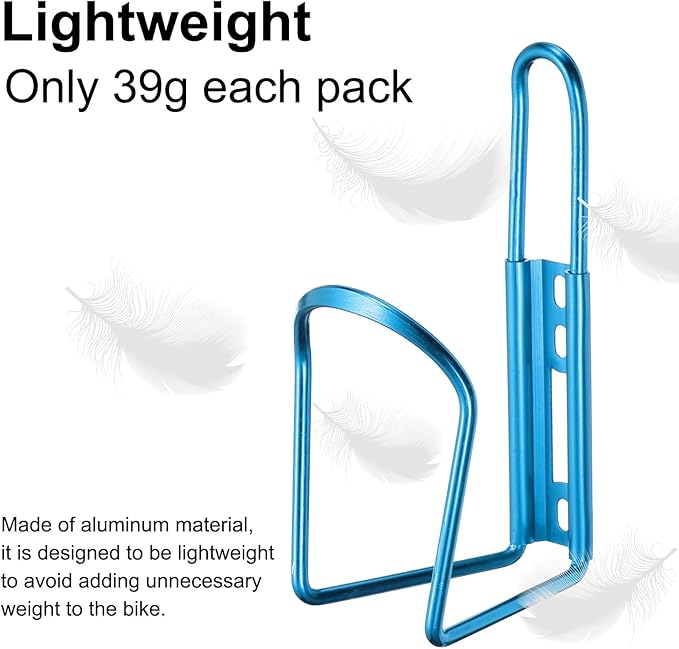 HARFINGTON Bicycle Water Bottle Cage Lightweight Aluminum Basic Bike Universal Water Bottle Holder Mount with Hardware for MTB Mountain Road Gravel