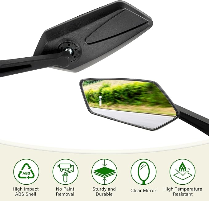 HOMEE Bike Mirrors 2pcs, 360° Adjustable Rotatable Bike Rear View Mirror, Bicycle Mirrors for Handlebars, Safety HD Glass Bike Mirror Handlebar Mount For Bicycle,Motorcycle,EBike