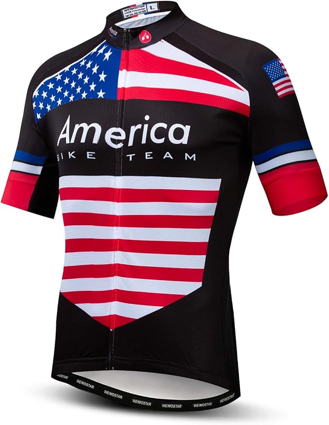 Cycling Jersey Mens Bike Shirt Biking Tops for Road Racing MTB BMX Dirt Road Quick Dry, Comfortable, Moisture Wicking