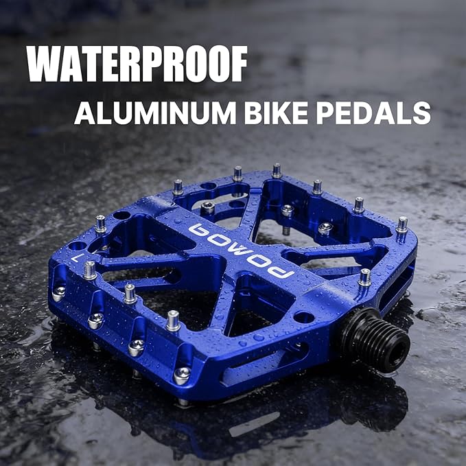 Bike Pedals 9/16" Lightweight Non-Slip Bicycle Platform Pedals - Fits Most Adult Bikes & Mountain Bikes &MTB, Road Bikes and Slip-Resistant Design