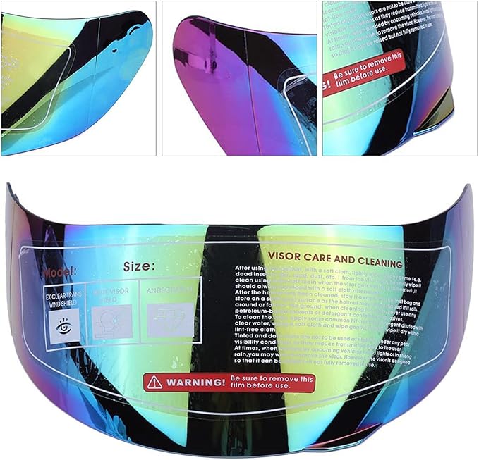 Motorcycle Helmet Visor, Anti-Fog Protection Coating Durable Scratch-Resistant Replacement Lens Motorcycle Visor Lens for Riders Commuters Touring Adventure Biking Outdoor Sports Activities