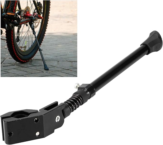 Adjustable Bike Kickstand Aluminum Rear Side Bicycless Stand Accessory for 16in 20in 24in 26in Tire Diameter Mountain Bike