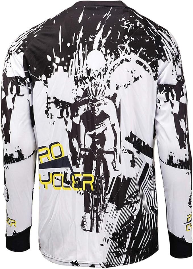 PSPORT Men's Motocross Jersey Long Sleeve Motocross Shirt Men Mountain Dirt Bike Jersey Downhill Riding Racing Clothing Tops