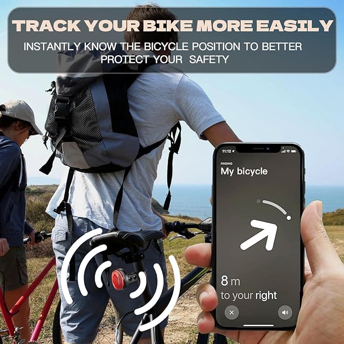 Hidden GPS Tracker Bike Mount, Waterproof Anti-Theft Bicycle Reflector Case for Airtag, Compatible with Bicycle & Scooter