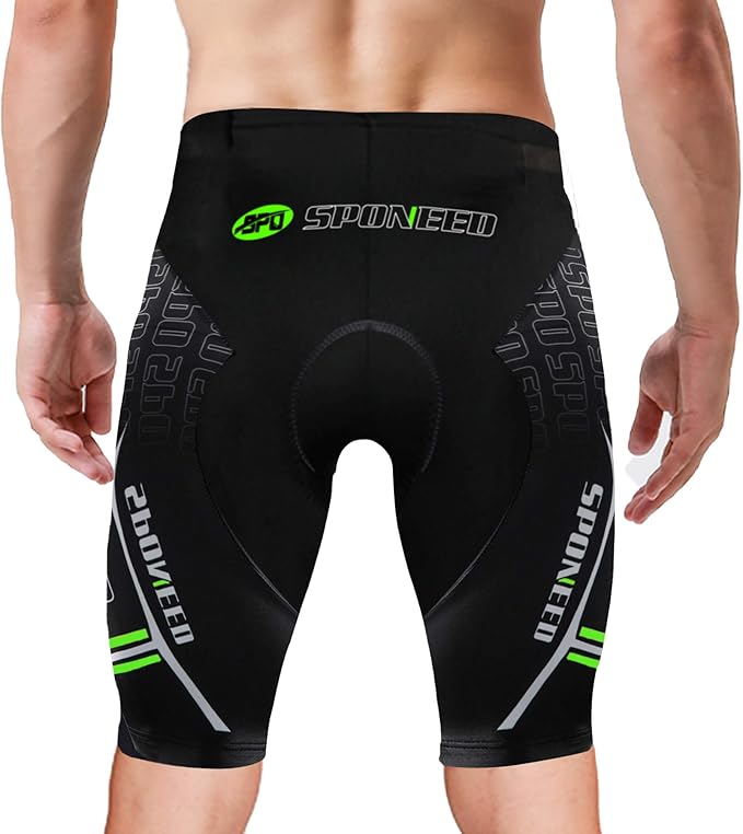 sponeed Men's Cycling Padded Shorts Men Bike Short Pants Cycle Spandex Tights Biking Wear