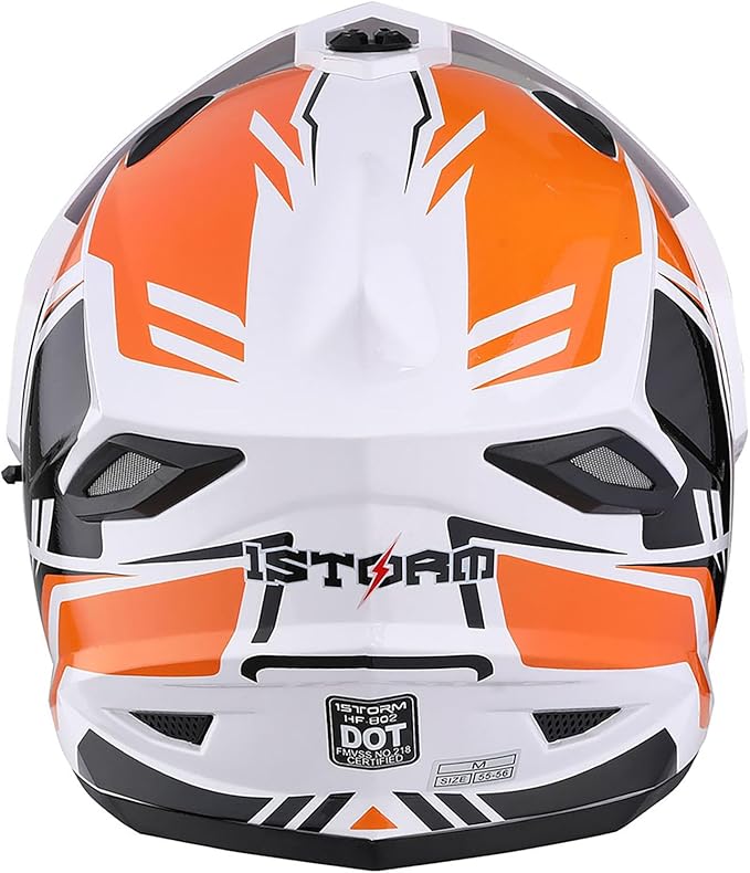 1Storm Youth Kids Dual Sport Dual Visor Motorcycle Motocross Off Road Full Face Helmet Matt Black