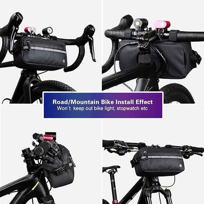 Rhinowalk Multifunction Bike Handlebar Bag Front Bag 3L Bicycle Frame Bag Waterproof Shoulder Bag Handbag Waist Bag