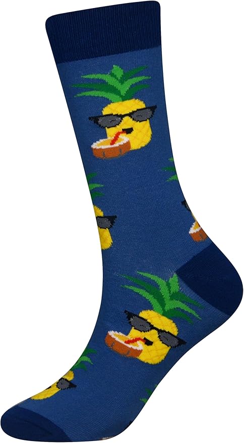 Cansok Men's 2/4 Packs Fun Crazy Novelty Dress Crew Socks
