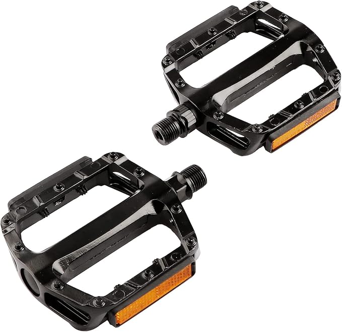 AVASTA Bike Pedals, Aluminum Alloy Bicycle Pedals with Reflector for Mountain Bike Road Bike and Other Bicycles,Threads Size 9/16 Inch
