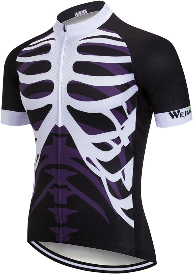 Weimostar Men's Cycling Jersey Short Sleeve Bike Clothing Multicolored Diamond
