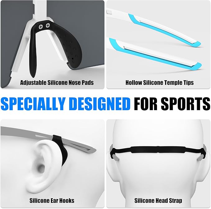 X-TIGER Polarized Cycling Glasses with 5 Interchangeable Lenses,MTB Biking Baseball Running Sports Sunglasses for Men Women