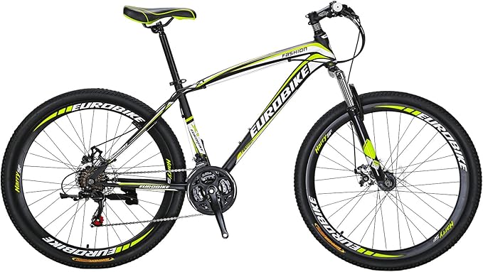 EUROBIKE Mountain Bike,21 Speed with Suspension Fork, 27.5 inch Hardtail Mountain Bike for Youth/Men Womens Bike Disc Brakes Bicycle for Adults…