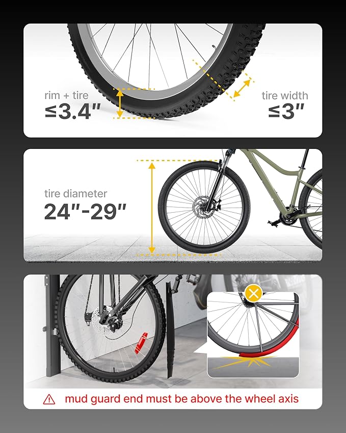 monTEK Automatic Lift Bike Rack – Fits 24-29" Tires, Heavy-Duty Vertical Wall Rack for Bicycles (Up to 71 lbs) - Effortless Lifting, Easy Install - Space-Saving Storage for Garage, Shed, BG