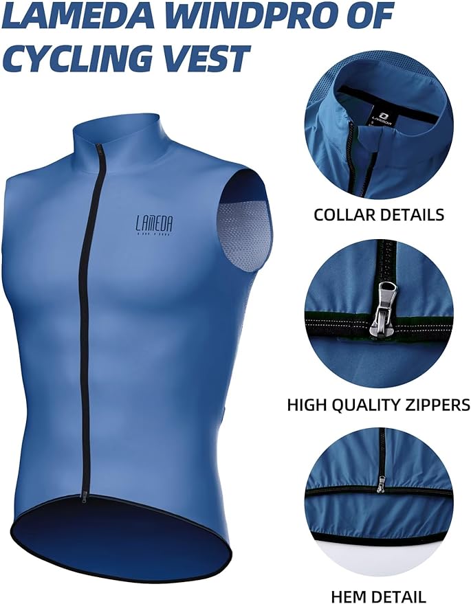 LAMEDA Cycling Jacket for Men Women, Windproof Lightweight Packable Cycling Windbreaker Bicycle Clothing Jacket