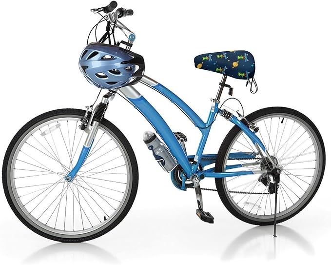 Adjustable Exercise Bike Seat Cover, Soft Cushion Indoor Outdoor Dust Resistant Protection