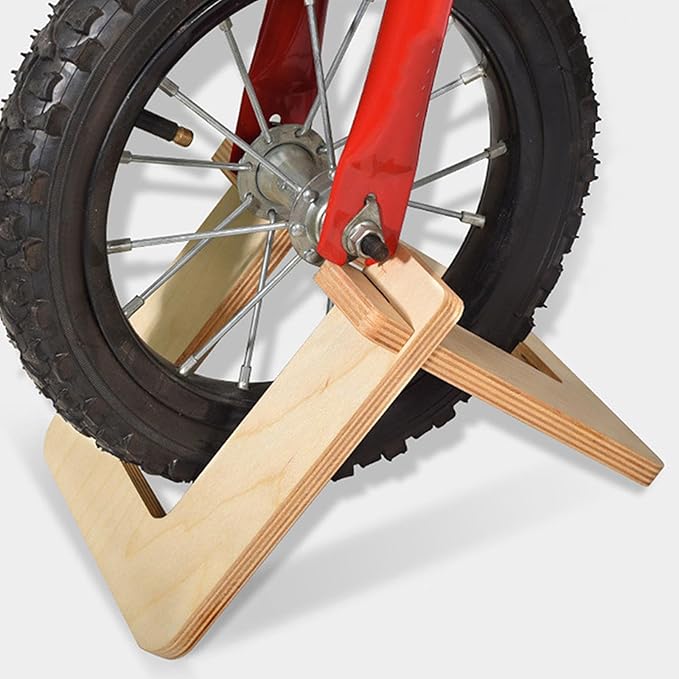 Kids Balance Bike Parking Rack Wooden Floor Type Bicycle Stand Children Balancing Bike Display Stand for Indoor Outdoor Home