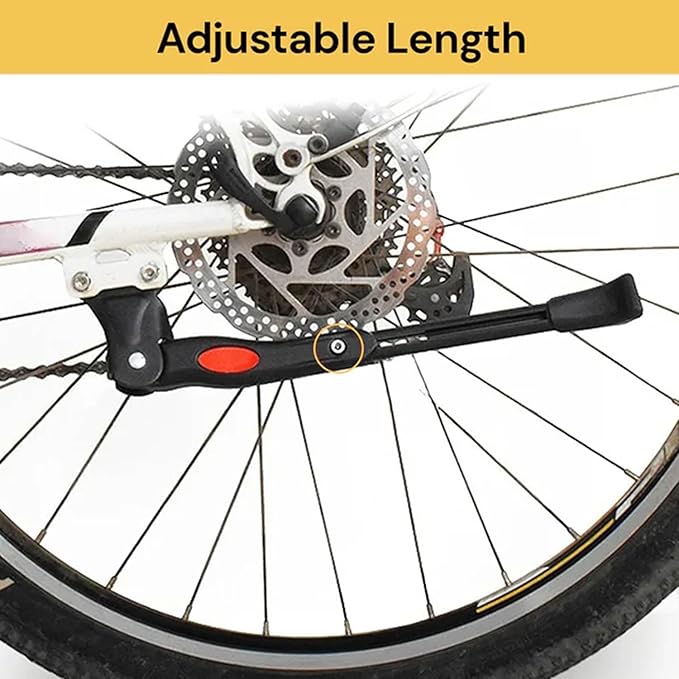 Bike Kickstand for Adult Bikes, Adjustable Bicycle Kickstand for Most 16"-26" Non-Slip Sole, Aluminum Alloy Material, Bicycle Kickstand for Mountain Bike Trek Bike