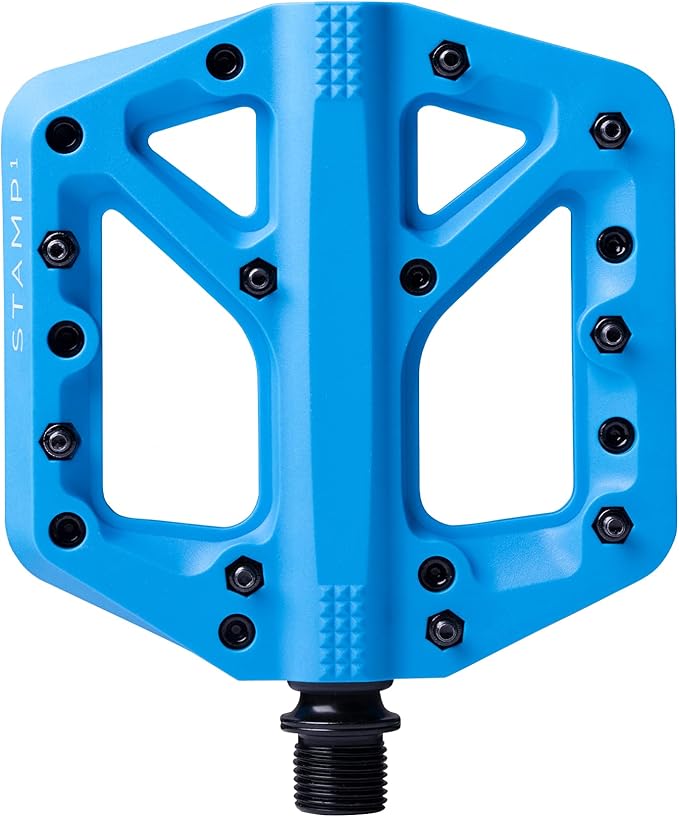 Crankbrothers Stamp Flat MTB Pedals - Size-Specific, Lightweight, Versatile, Durable Bike Pedals