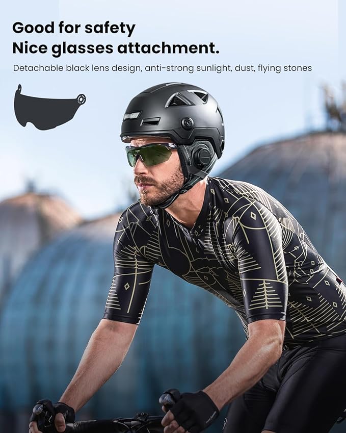 ILM Smart Adult Bike Helmet with Automatic G-Sensor Turn Signal & Brake Warning LED Light Control Road Cycling Helmet E3-12LS