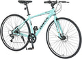 7-Speed Hybrid Road Bike - Aluminum Frame, Dual Disc Brakes, 700C Wheels - Unisex City Bike