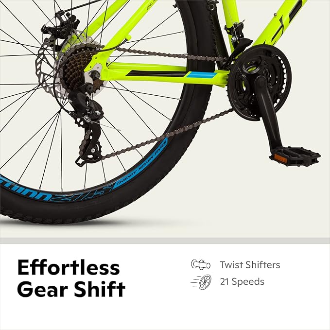 Schwinn High Timber Mountain Bike for Adult Youth Men Women Boys Girls, 24 to 29-Inch Wheels, 7 or 21-Speeds, Front Suspension, Aluminum and Steel Frame Options
